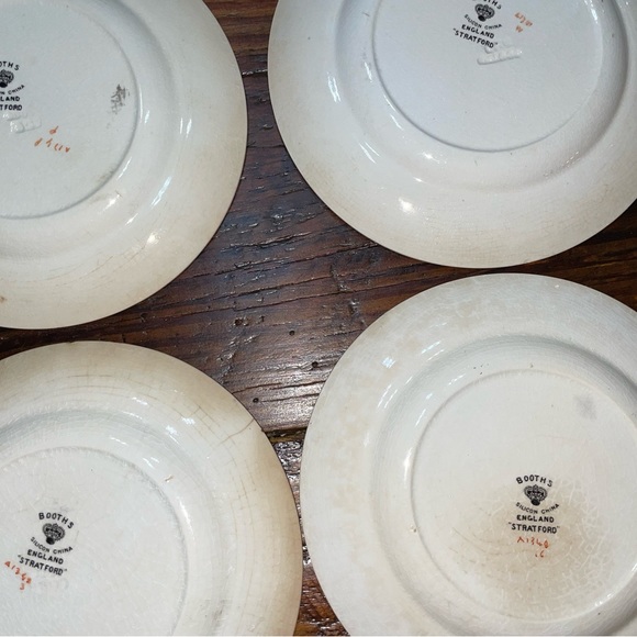 Vintage Booths set of 6 Saucer A8025 England floral - Picture 8 of 12